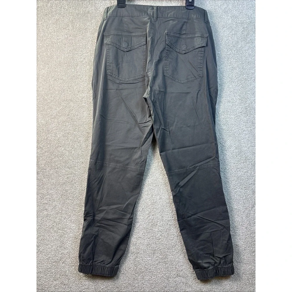 Outerknown S.E.A. Mission Jogger Pants Women 2 Grey Organic Cotton Ankle Zip NEW